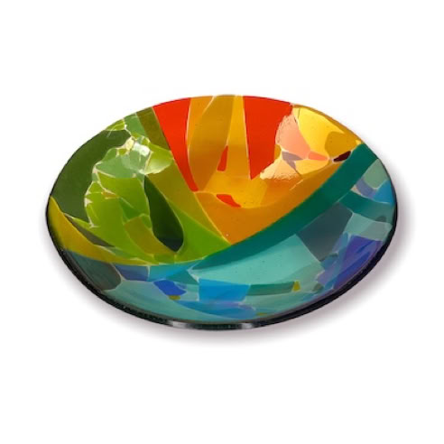 fused glass bowl