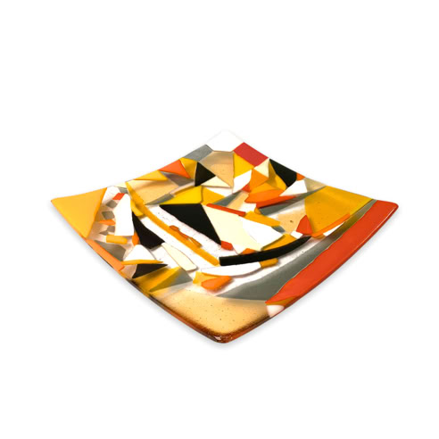fused glass tray
