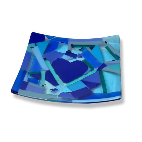 fused glass tray