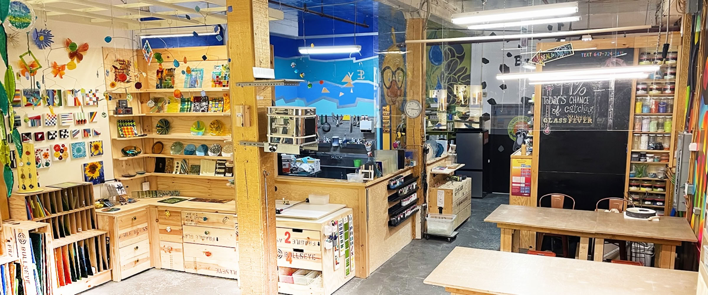 Fused glass workshops, gift shop, Toronto