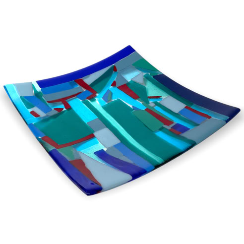fused glass tray
