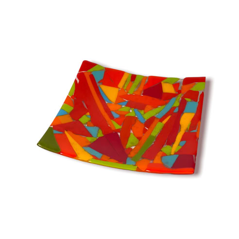 fused glass tray